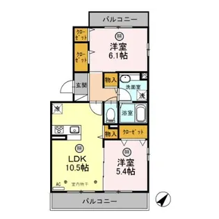 コモドTEN【2階】の間取り