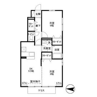 サウスベル【1階】の間取り