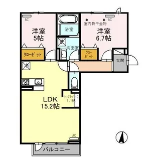 DーROOM高坂弐番町【3階】の間取り