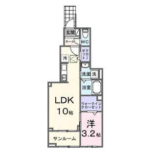 ソレイユ【1階】の間取り