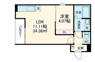 GRADUS若葉Ⅱ【1階】の間取り
