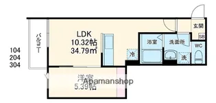 GRADUS若葉Ⅲ【2階】の間取り