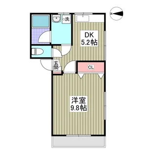 サニーハイツK【2階】の間取り