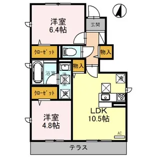アヴェニール【1階】の間取り