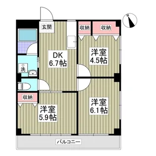 第五山中マンション【2階】の間取り