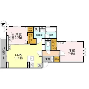 クレードルグラン【3階】の間取り