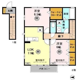 ヴェール・トワ B【2階】の間取り
