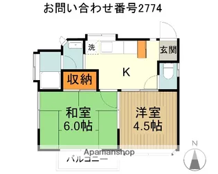 シェリーM【2階】の間取り
