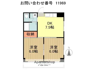 フラワーハイム【2階】の間取り