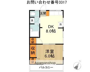 埼玉県所沢市和ケ原1丁目【アパート】の間取り