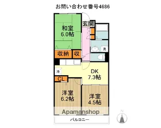 メゾンアンソレイエ【1階】の間取り