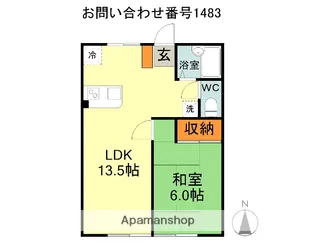 アンソレイユ新所沢【1階】の間取り