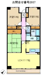 ブリランテけやき台【5階】の間取り