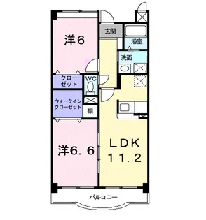 グランディ 東所沢【2階】の間取り