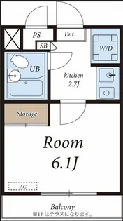 パレ新所沢【1階】の間取り