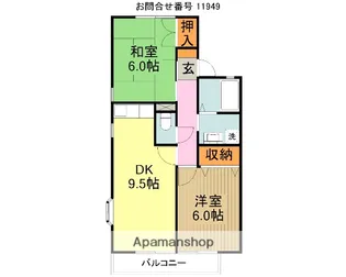 ドゥエル所沢【2階】の間取り