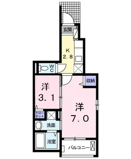 エスポワールⅡ【1階】の間取り