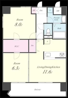 ラフィネ所沢【5階】の間取り