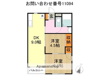JUNエリール【2階】の間取り