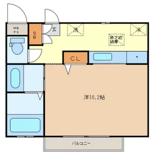 埼玉県所沢市松葉町【アパート】の間取り