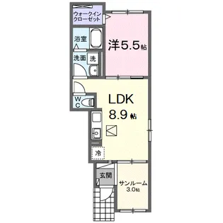 ラ・ファータ【1階】の間取り