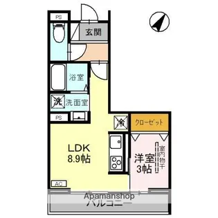 D−Sereno弥生【3階】の間取り
