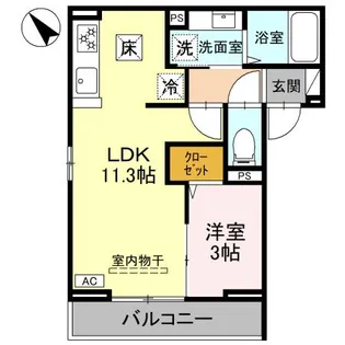 DーSERENO武蔵藤沢【101号室】の間取り