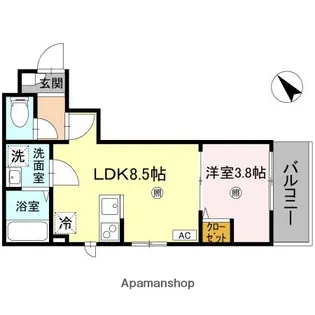 ルミナス所沢【3階】の間取り