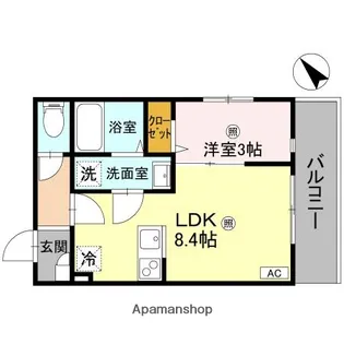ルミナス所沢【1階】の間取り