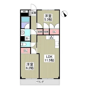 グランドマンション【3階】の間取り