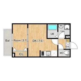 ジーメゾン狭山水野テラス【0302号室】の間取り