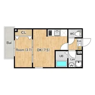 ジーメゾン狭山水野テラス【0101号室】の間取り