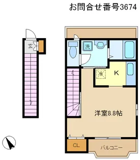 パーシモン ケティー【2階】の間取り