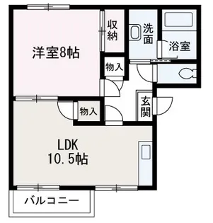 ツインクル・カトレアⅠ【102号室】の間取り