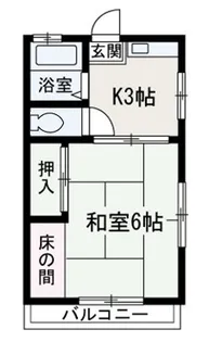 コーポ清水【201号室】の間取り