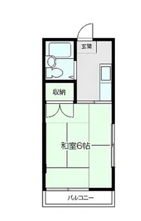 グリーンコーポ【203号室】の間取り