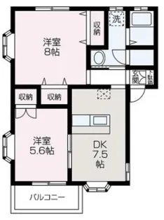 レジデンス高根A棟【201号室】の間取り