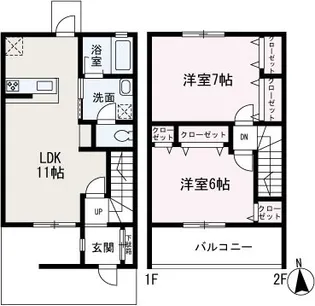 クイール【C号室】の間取り