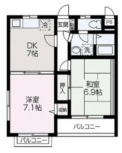 ガーデンフローラ【202号室】の間取り