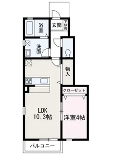 エクウスルーナ和光宮坂【105号室】の間取り