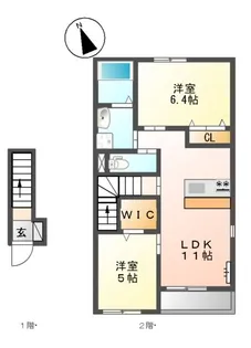 クラブレス Ⅱ【2階】の間取り