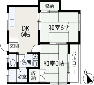 コーポ小峰【2階】の間取り