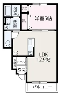 エクウスルーナ新座東 セントポールズフロント【103号室】の間取り
