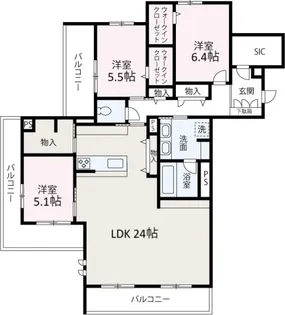 ステラヒルズ【401号室】の間取り