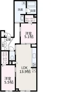 ステラヒルズ【105号室】の間取り