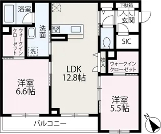 グレース コリーヌ【102号室】の間取り