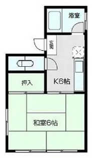 本吉コーポ【105号室】の間取り