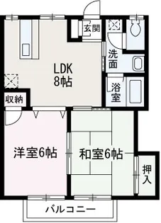 サンプラザA棟【203号室】の間取り
