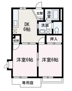 オリンピアシティG棟【102号室】の間取り