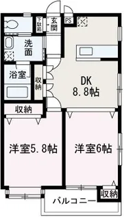 サンカレントC棟【101号室】の間取り